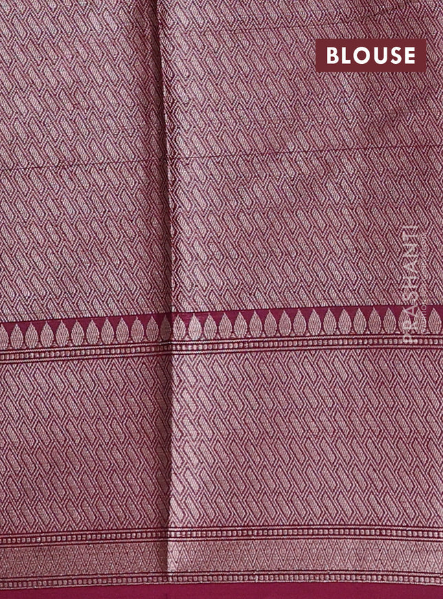 Banarasi warm silk saree mauve pink and wine shade with allover thread & zari woven buttas and zari woven border