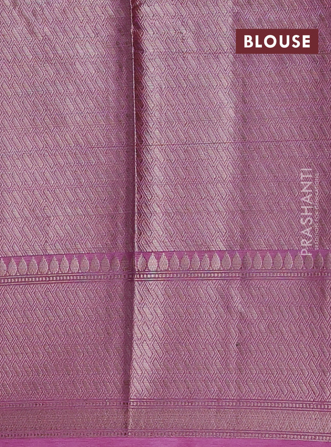 Banarasi warm silk saree deep maroon and mauve pink with allover thread & zari woven buttas and zari woven border