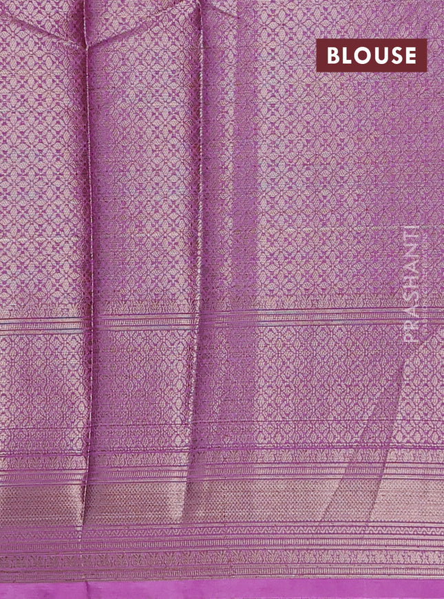 Banarasi warm silk saree purple and lavender with allover thread & zari woven buttas and zari woven border