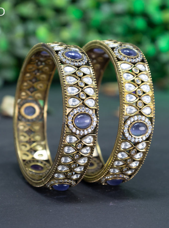 Victorian bangle with violet and cz stones
