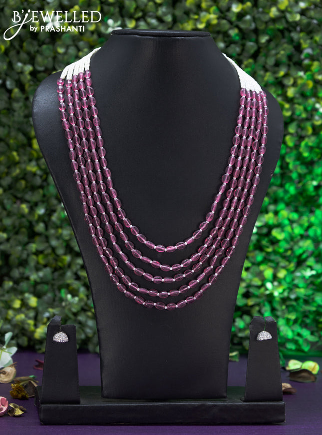 Jaipur multilayer pink beaded necklace