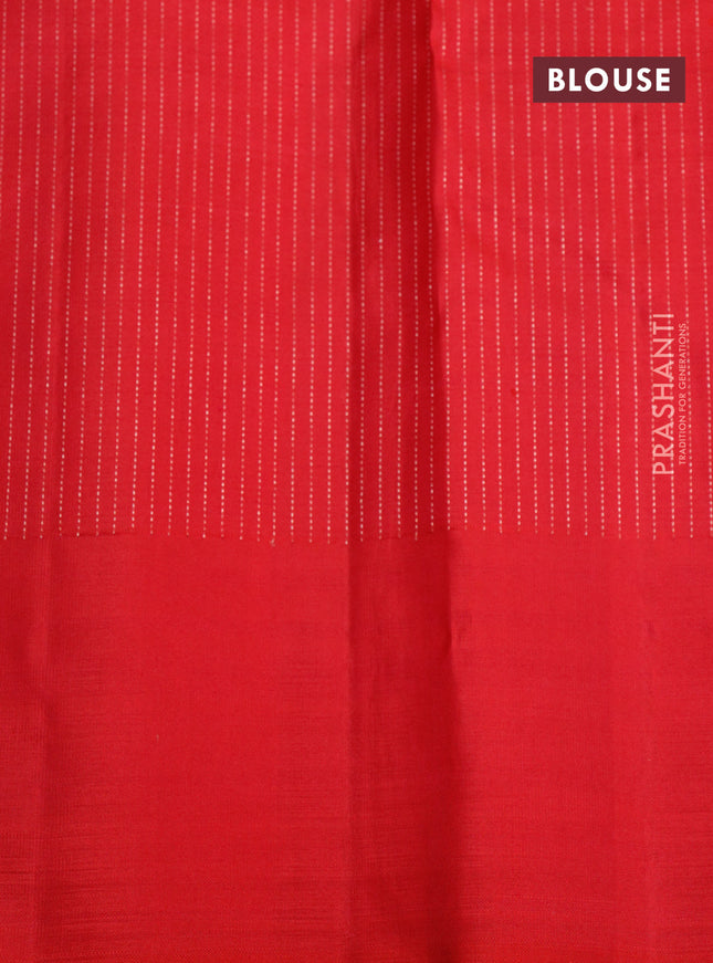 Pure kanjivaram silk saree dark pink with allover thread woven brocade weaves and zari woven paisley butta border