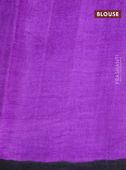 Bishnupuri silk saree light pink and purple with butta prints and printed border
