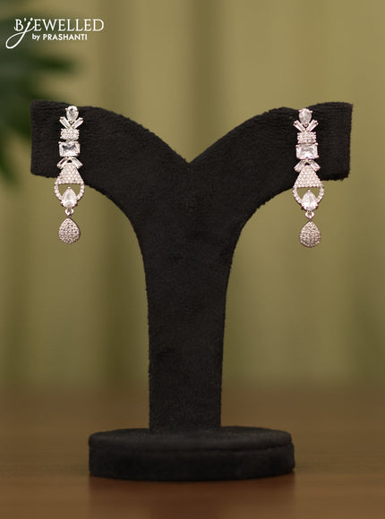 Zircon earrings with cz stones