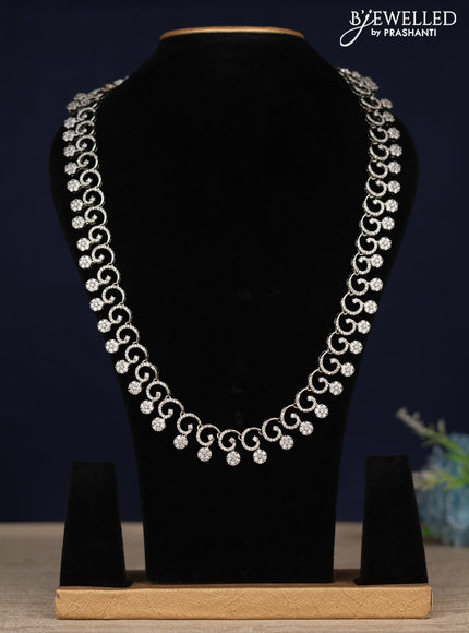 Zircon haaram simple design with cz stones without earrings