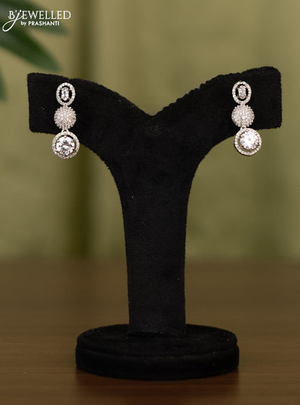 Zircon earrings with cz stones