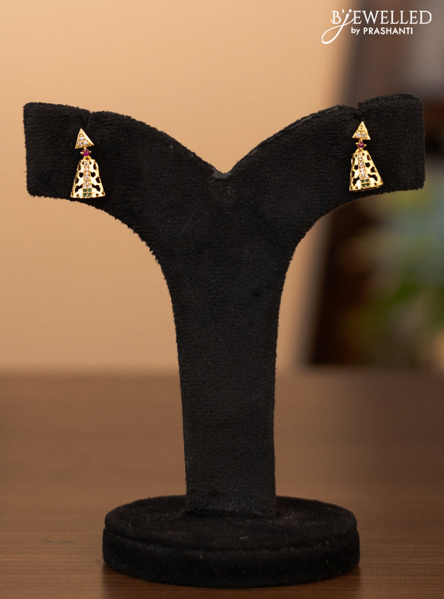 Antique necklace simple design with cz stones