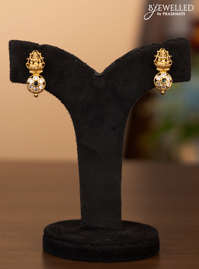 Antique necklace lakshmi desaign with kemp and cz stones