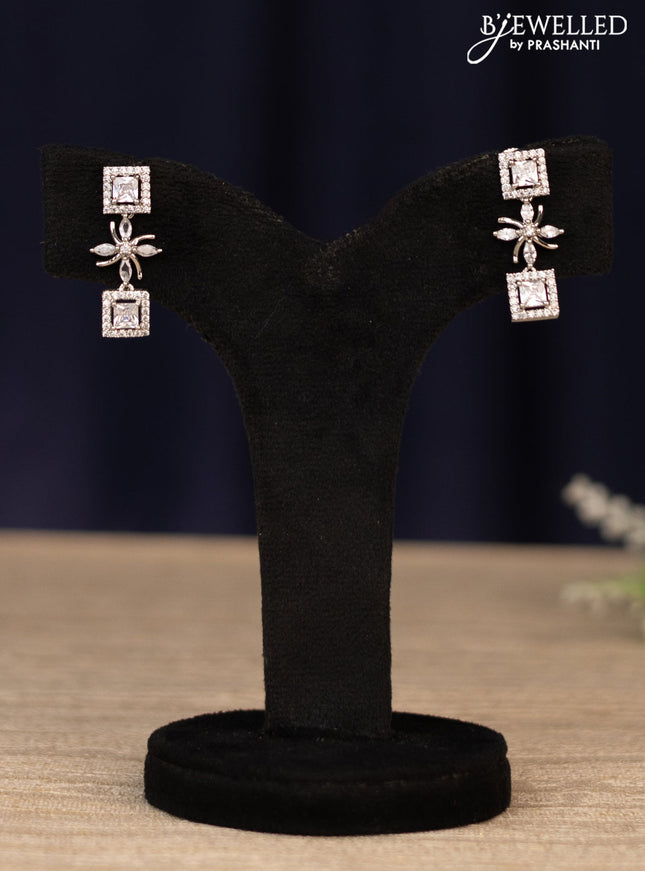 Zircon haaram floral design with cz stones