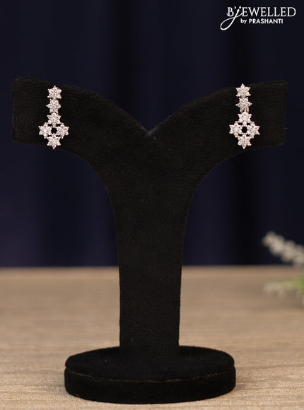 Zircon haaram floral design with cz stones