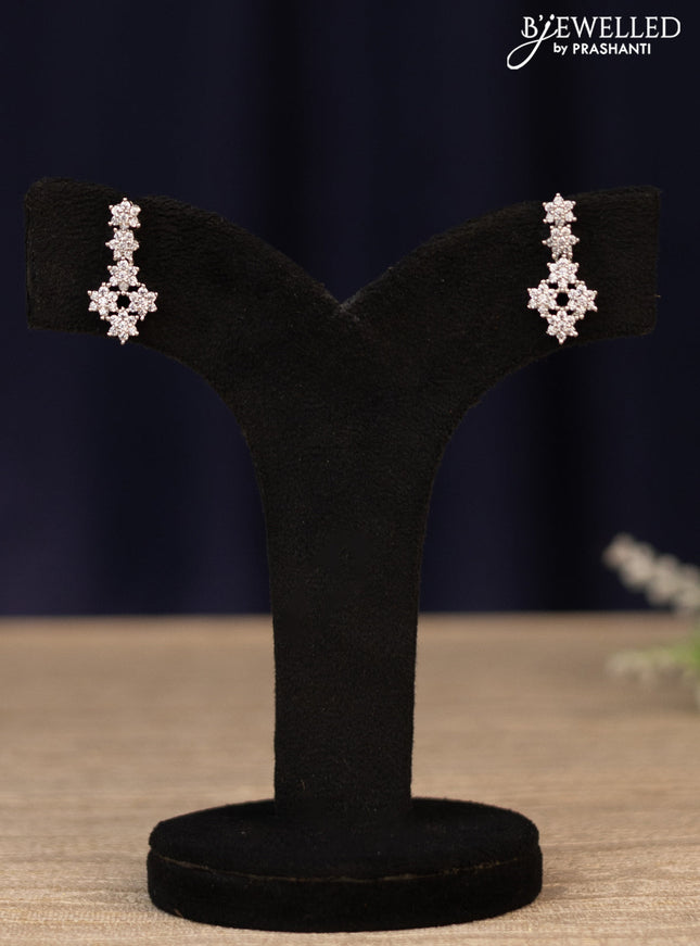 Zircon haaram floral design with cz stones