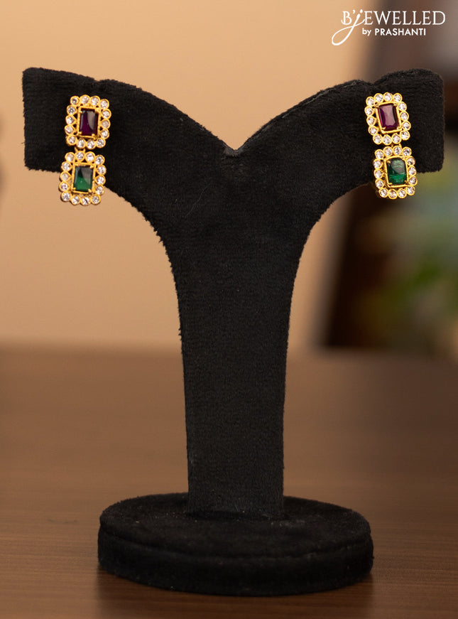 Antique necklace with kemp and cz stones