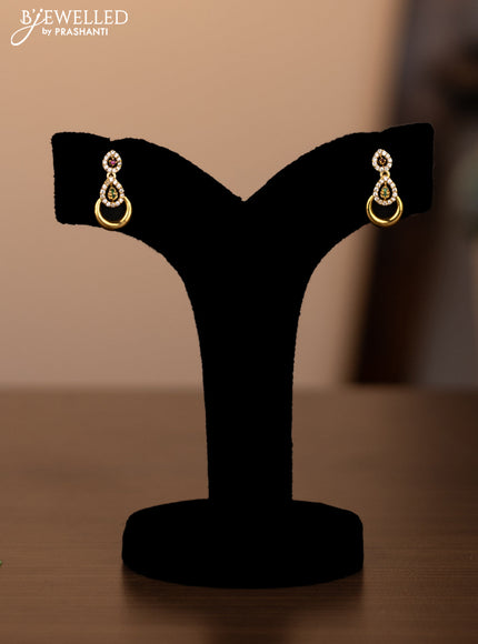 Antique necklace with simple design and kemp & cz stones