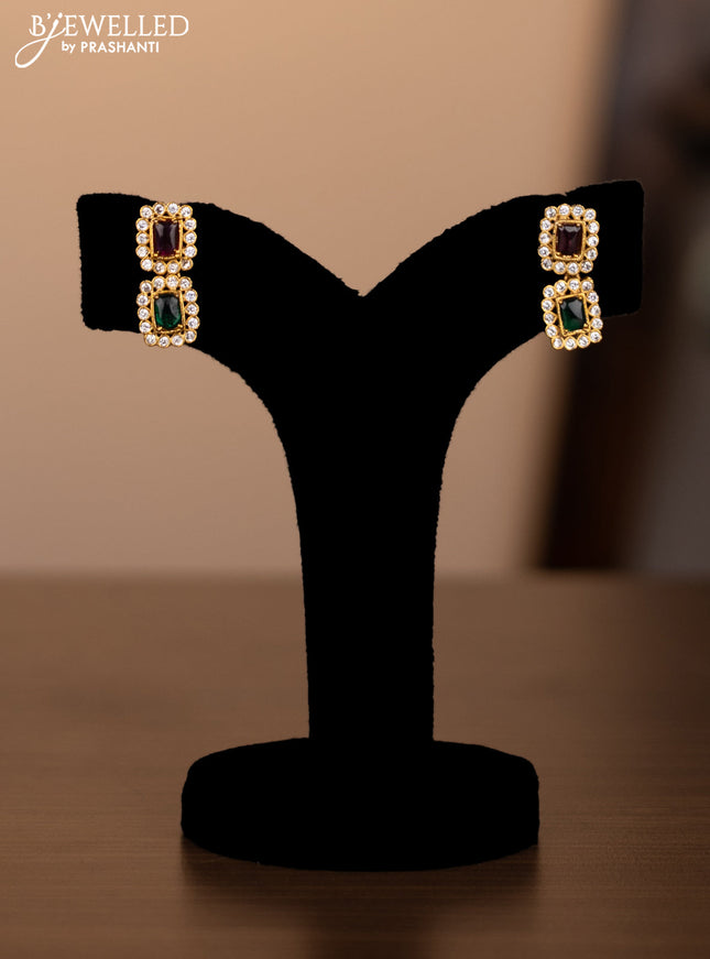 Antique necklace with kemp and cz stones