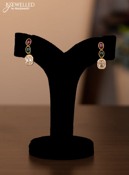 Antique necklace with kemp and cz stones