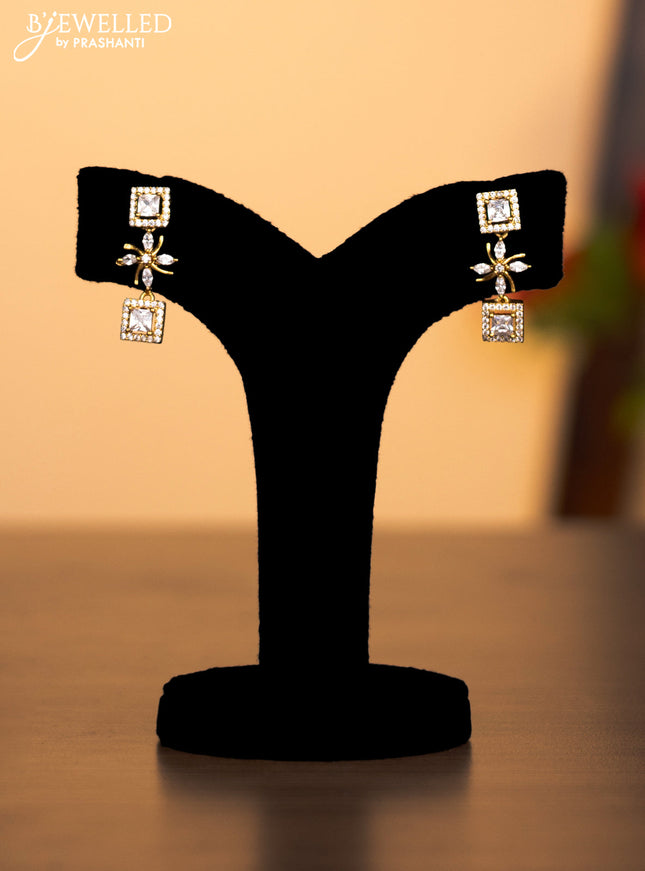 Antique haaram with floral design and cz stones