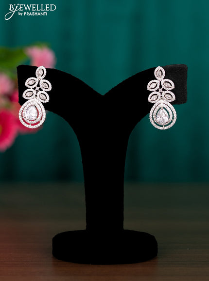Zircon earrings with cz stones