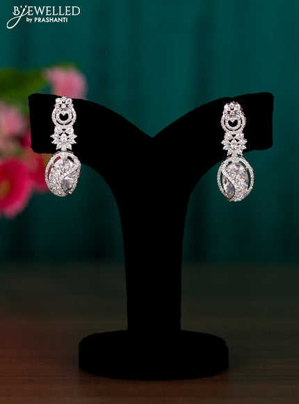 Zircon earrings with cz stones