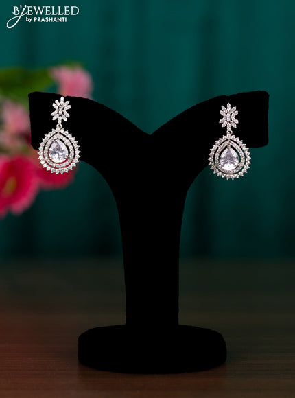 Zircon earrings with cz stones
