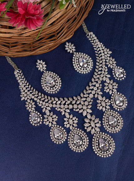 Zircon choker with cz stones