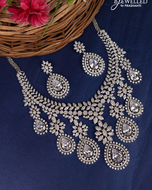 Zircon choker with cz stones