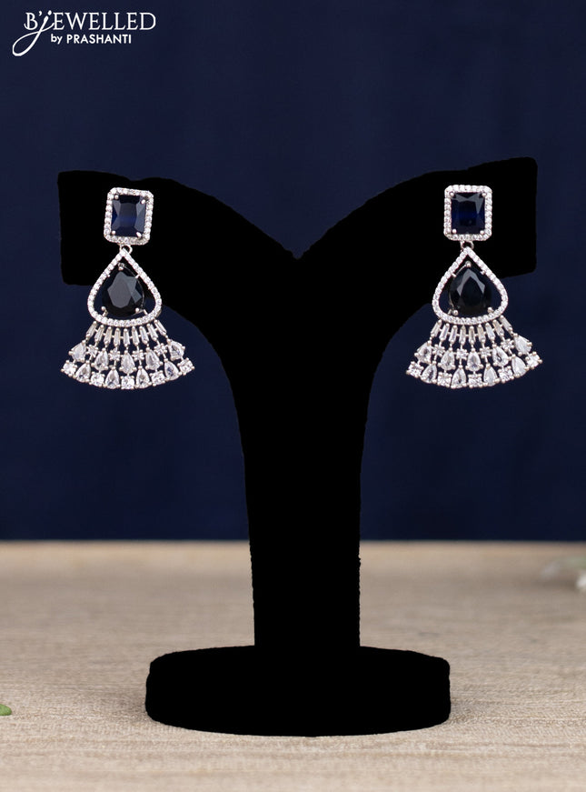 Zircon necklace with sapphire & cz stones