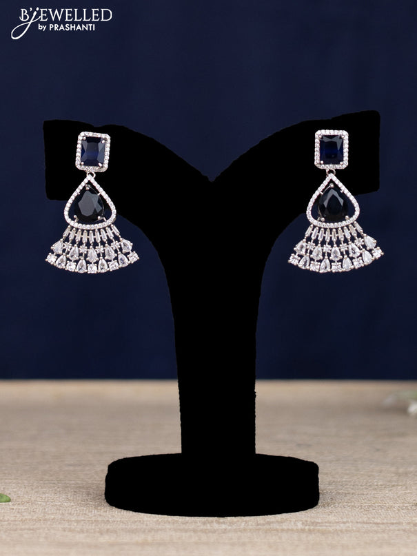 Zircon necklace with sapphire & cz stones