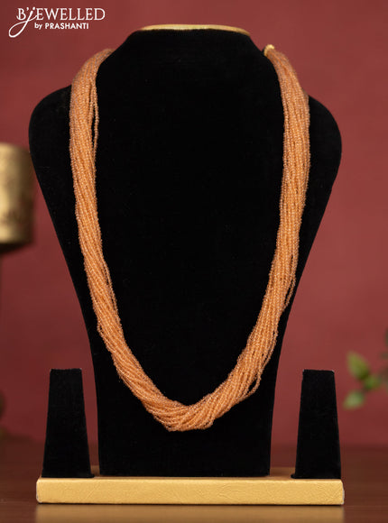 Jaipur multilayer beaded orange necklace & without earrings