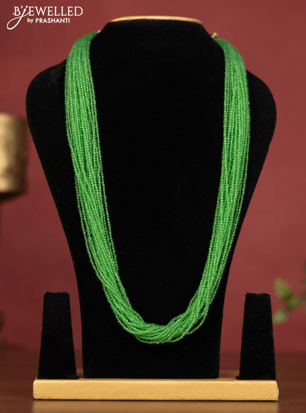 Jaipur multilayer beaded green necklace & without earrings