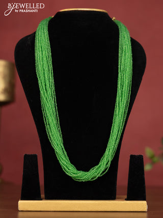 Jaipur multilayer beaded green necklace & without earrings