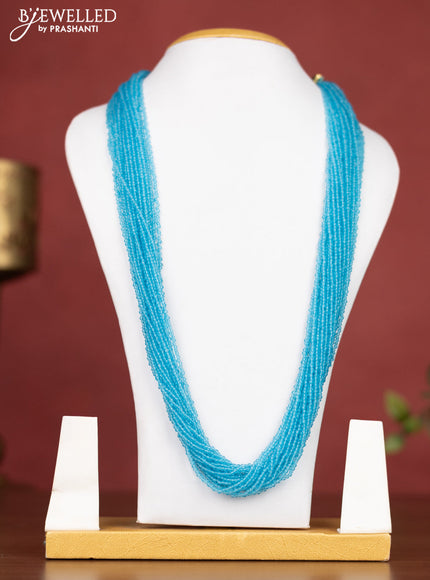 Jaipur multilayer beaded blue necklace & without earrings