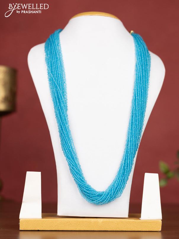 Jaipur multilayer beaded blue necklace & without earrings