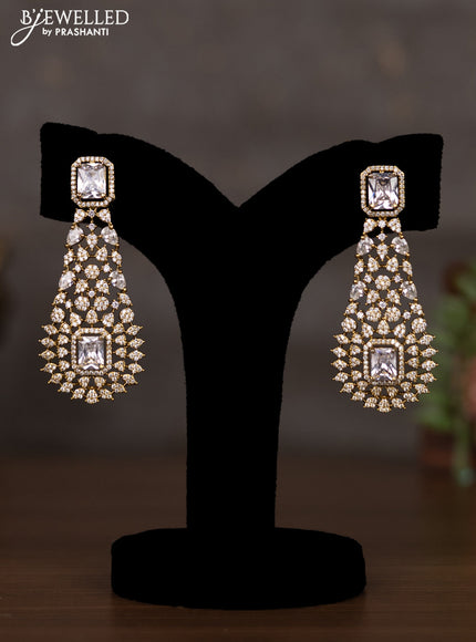 Necklace with cz stones and pearl hanging in victorian finish