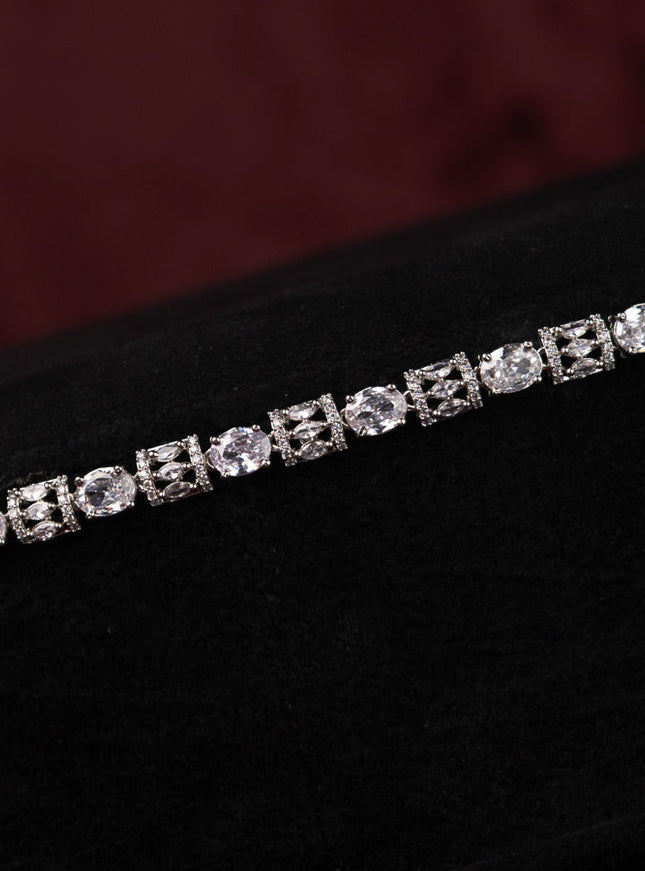 Zircon hip chain with simple design and cz stones