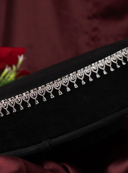 Zircon hip chain with simple design and cz stones