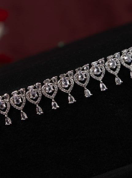 Zircon hip chain with simple design and cz stones