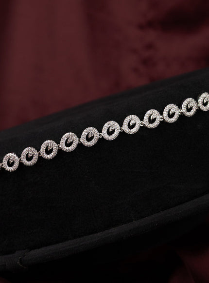 Zircon hip chain with simple design and cz stones
