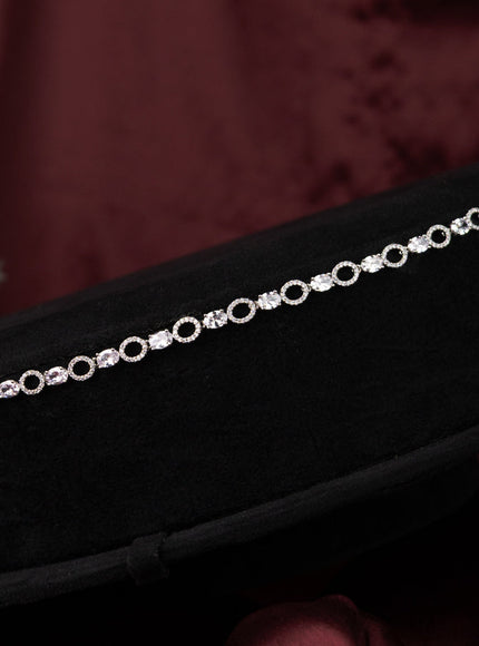 Zircon hip chain with simple design and cz stones