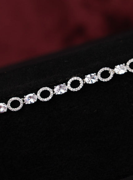 Zircon hip chain with simple design and cz stones