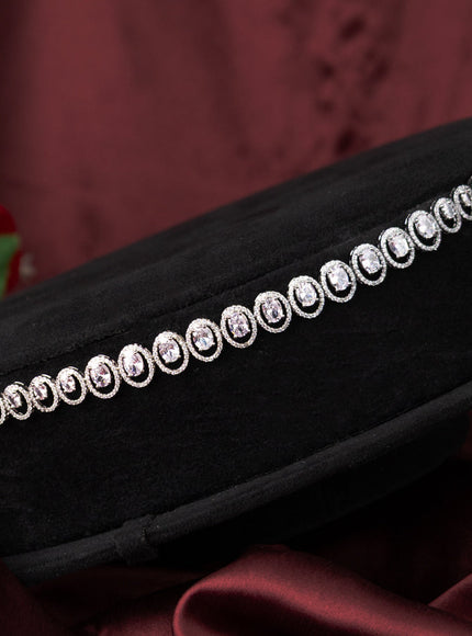 Zircon hip chain with simple design and cz stones