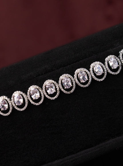 Zircon hip chain with simple design and cz stones