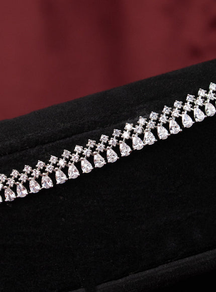 Zircon hip chain with simple design and cz stones