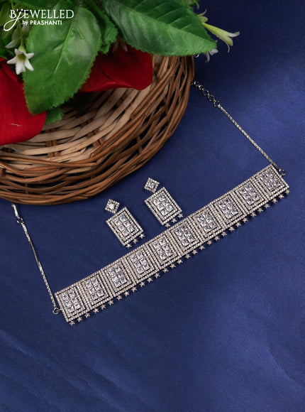 Zircon choker with cz stones