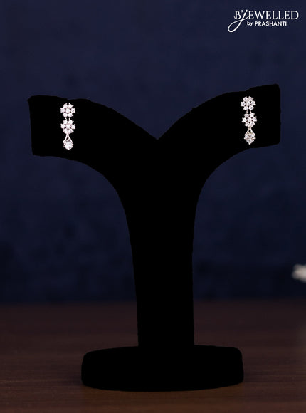 Zircon haaram floral design with cz stones