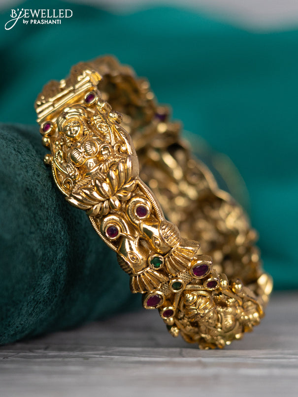 Antique bangle lakshmi design with kemp stones
