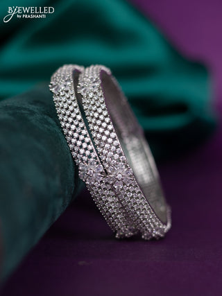 zircon bangle with cz stones