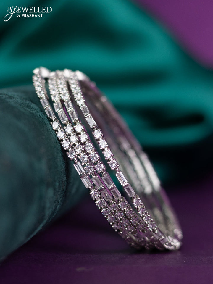 zircon bangle with cz stones
