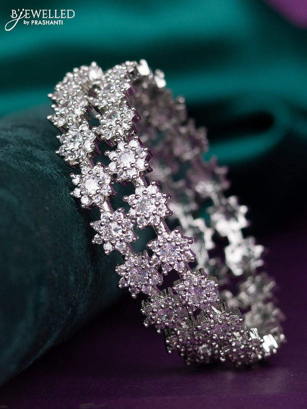 zircon bangle with cz stones