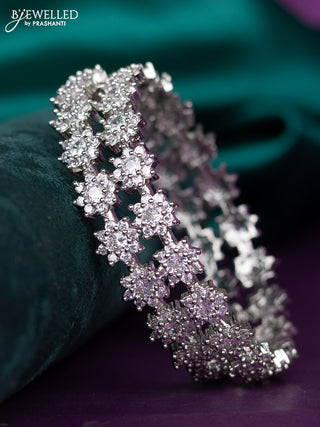 zircon bangle with cz stones