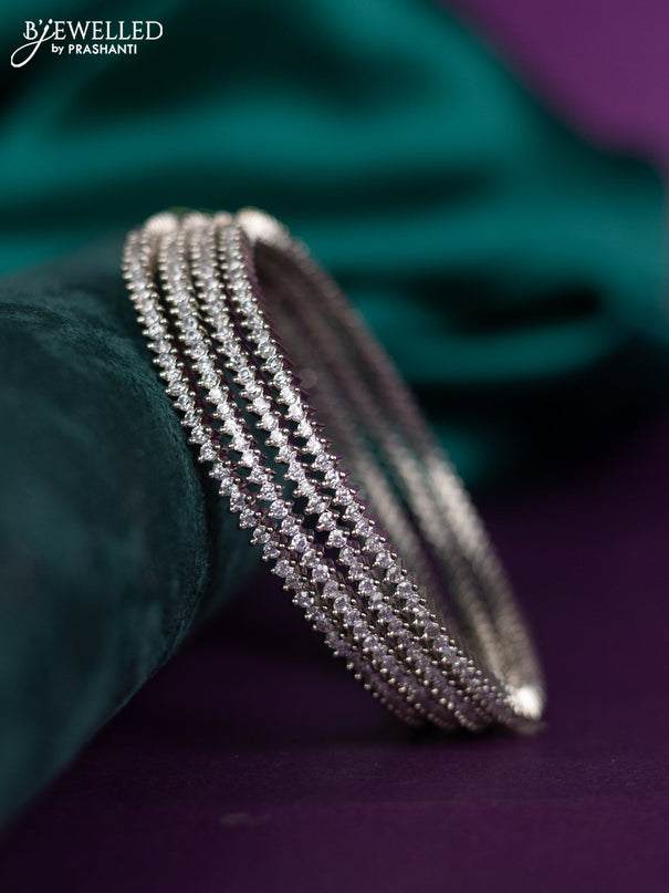 zircon bangle with cz stones
